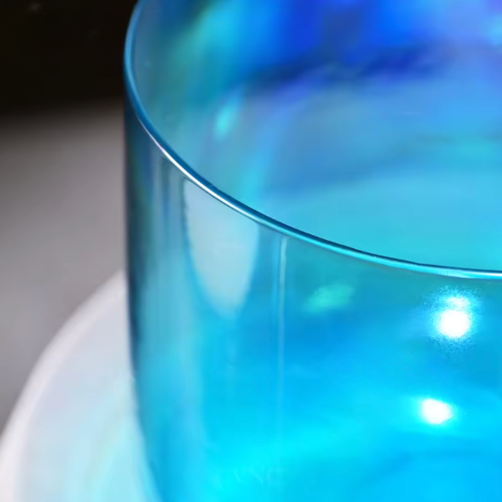 Campana tibetana in cristallo di quarzo "Chrome Aura"