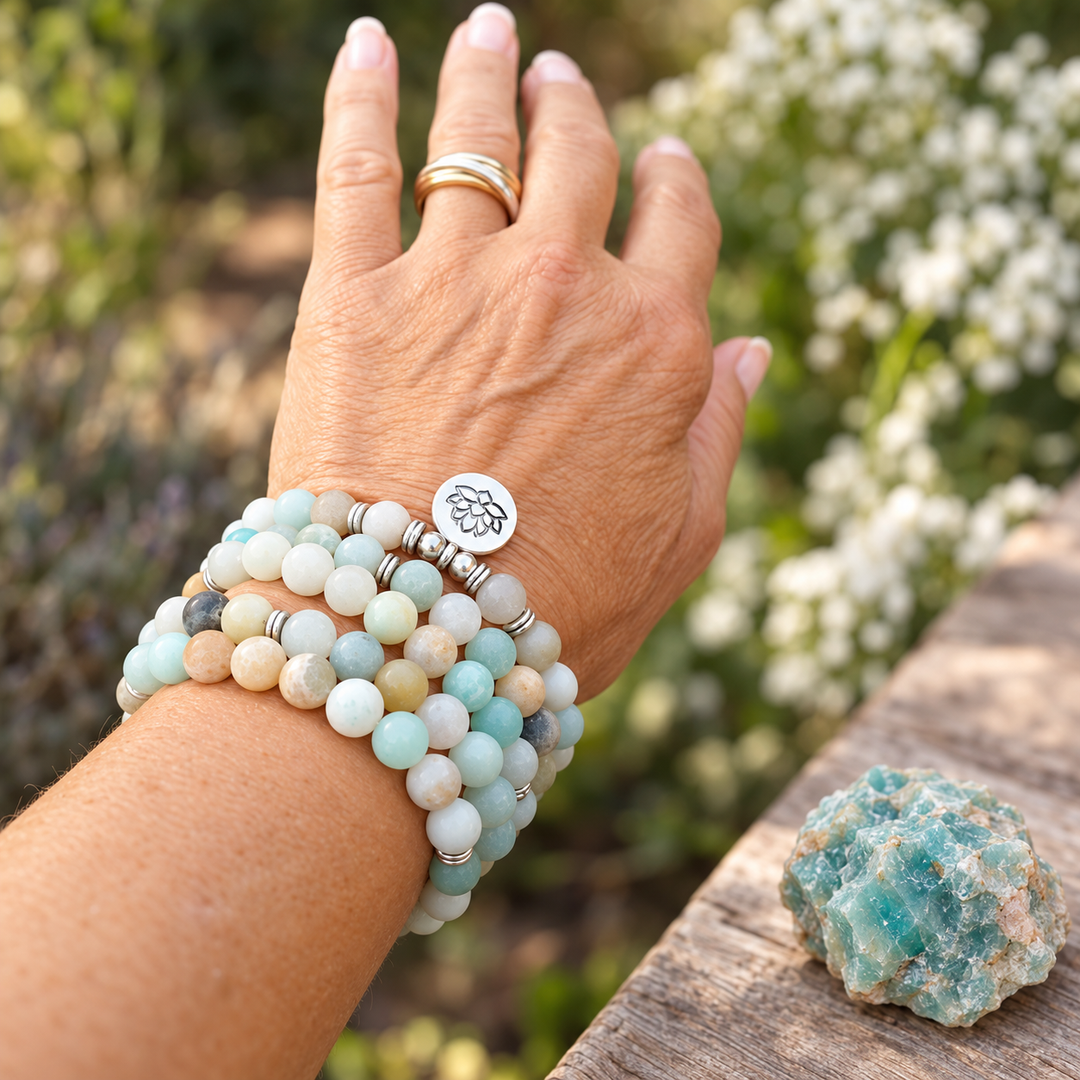 Collana Mala Armonia Amazzonite