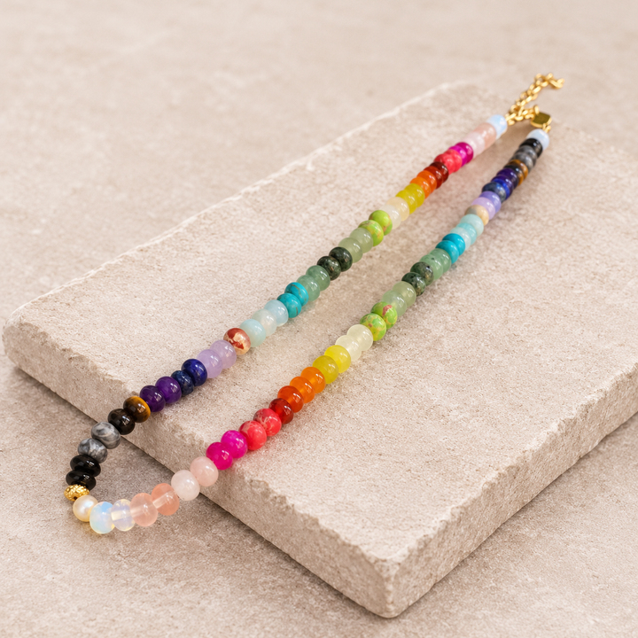 Collana con 7 pietre preziose dei chakra