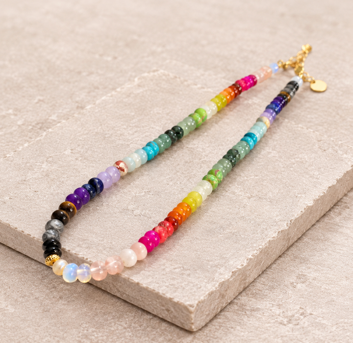 Collana con 7 pietre preziose dei chakra