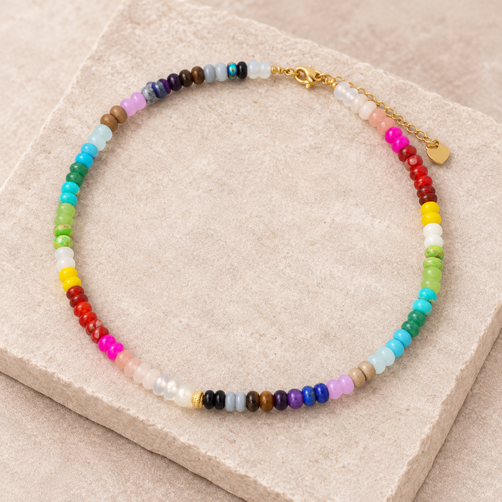 Collana con 7 pietre preziose dei chakra