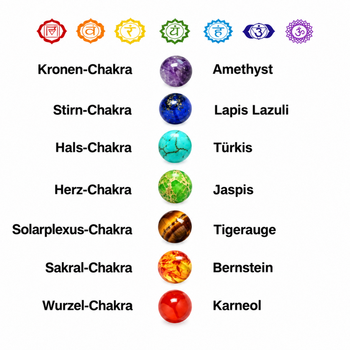Braccialetto con 7 pietre naturali dei chakra