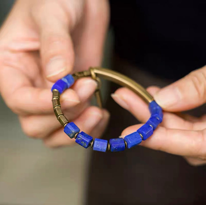 Casual Kupfer Lapislazuli - Armband