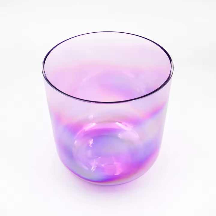 Campana tibetana in cristallo di quarzo "Chrome Aura"