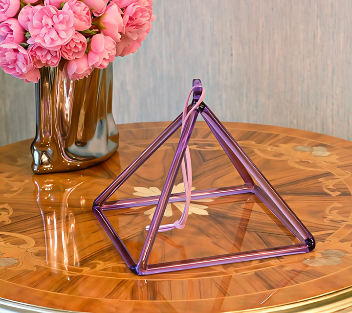 Campana tibetana in cristallo di quarzo "Fiore della vita"