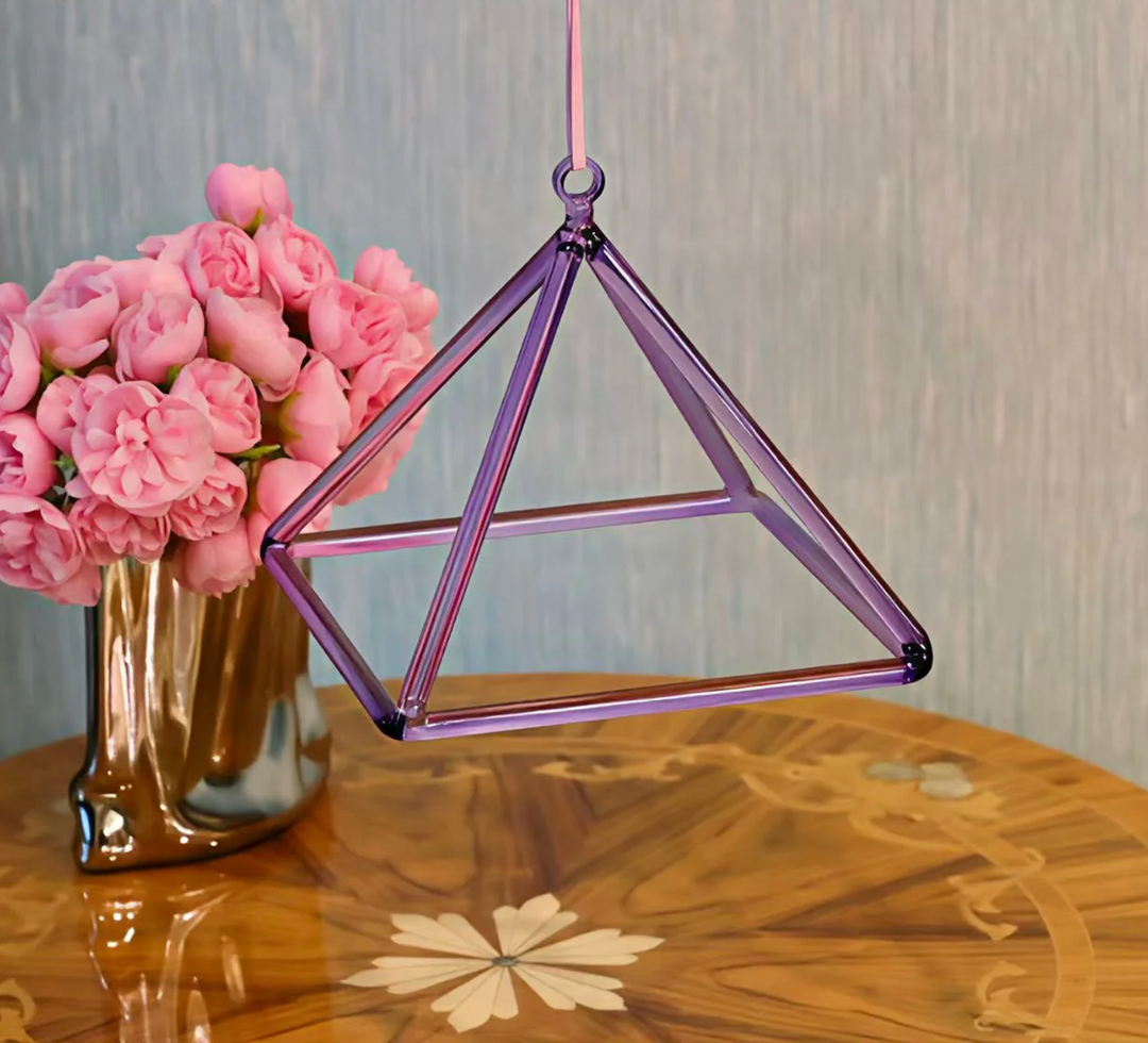 Campana tibetana in cristallo di quarzo "Fiore della vita"