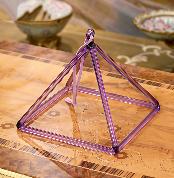 Campana tibetana in cristallo di quarzo "Fiore della vita"