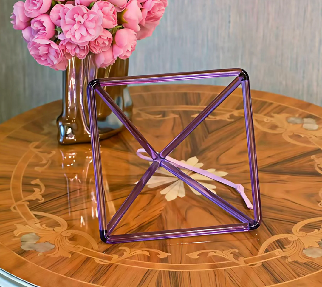 Campana tibetana in cristallo di quarzo "Fiore della vita"