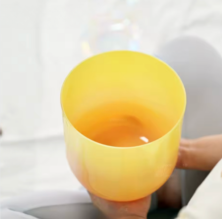 Campana tibetana in cristallo di quarzo "Chrome Aura"