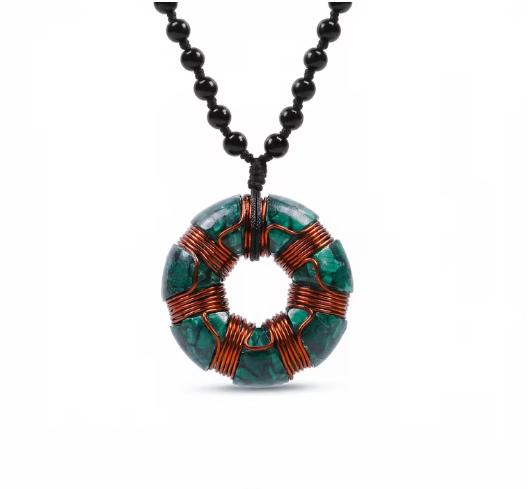 Collana con occhio di lapislazzuli e orgonite