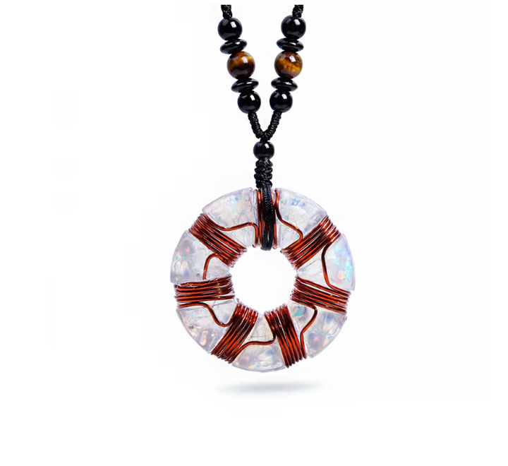 Collana con occhio di lapislazzuli e orgonite
