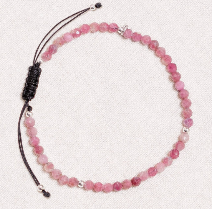 Cavigliera in tormalina rosa