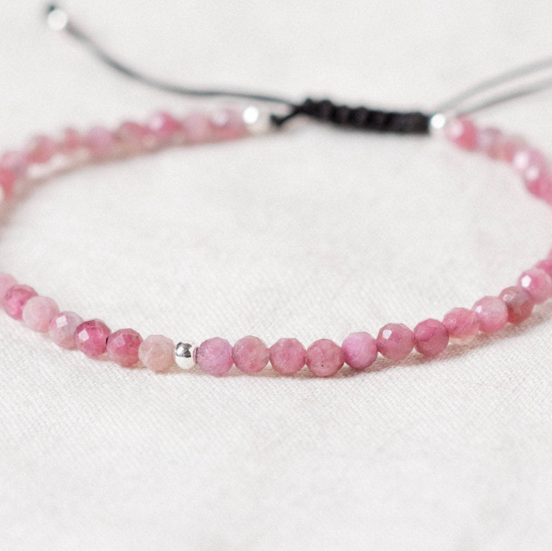 Cavigliera in tormalina rosa