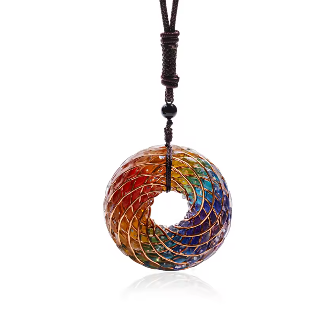 Collana con occhio di lapislazzuli e orgonite