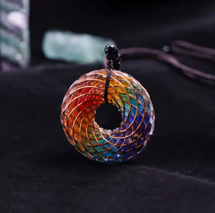 Collana con occhio di lapislazzuli e orgonite