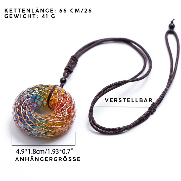 Collana con occhio di lapislazzuli e orgonite