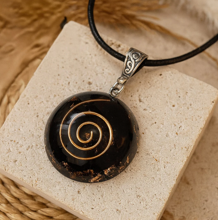 Collana di ossidiana protettiva Orgon