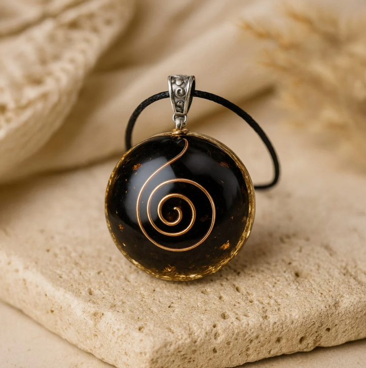 Collana di ossidiana protettiva Orgon