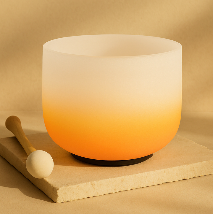 Campana di cristallo in quarzo "Loto arancione"