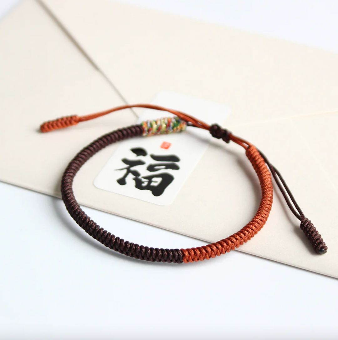 Braccialetto Borgogna Tibet