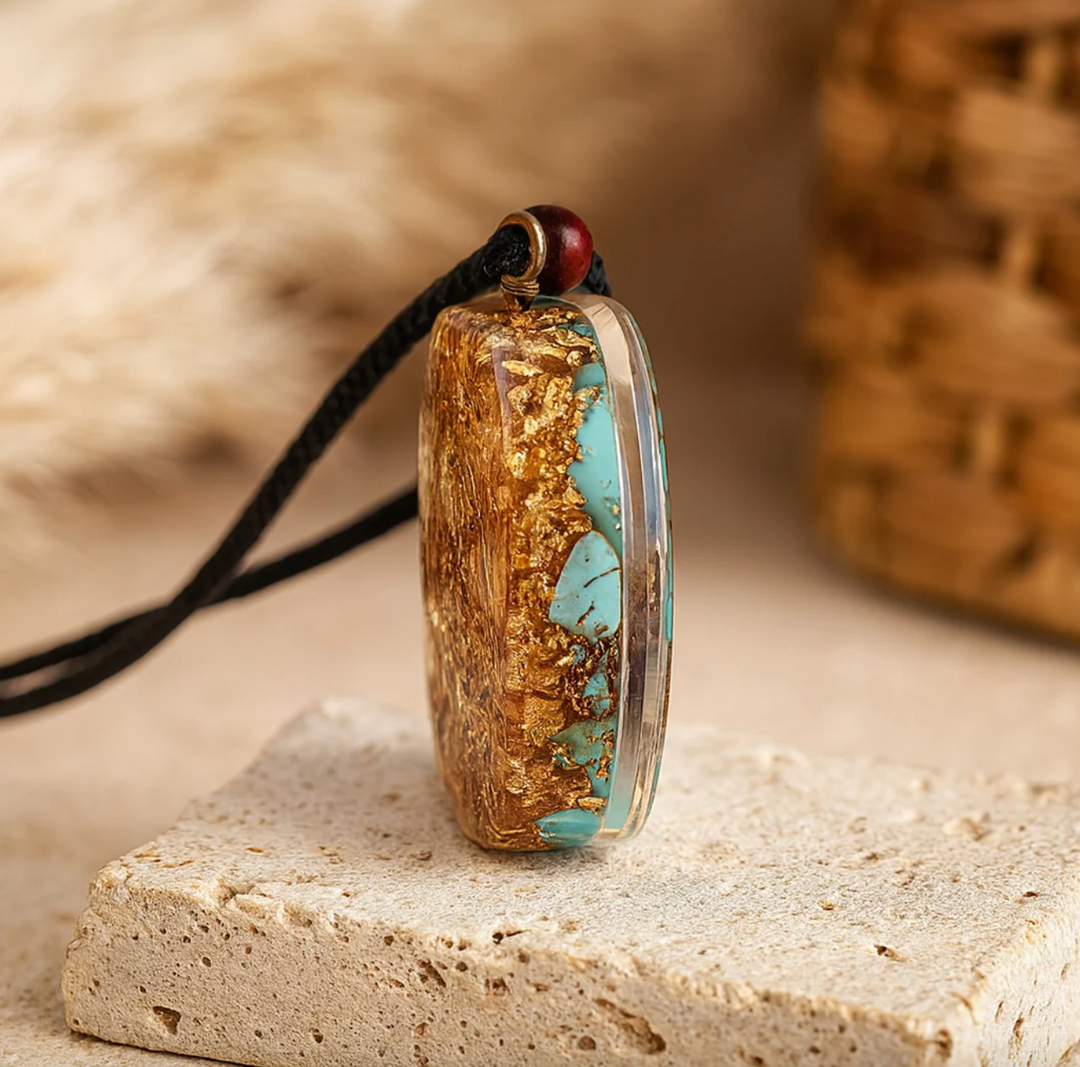 Collana con granato turchese Orgon Metatron