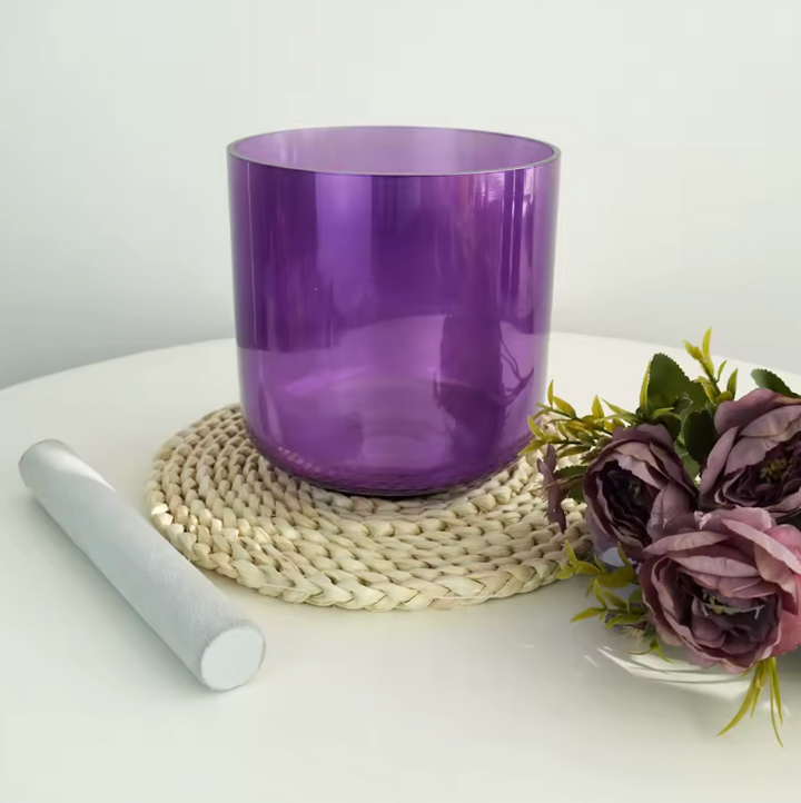 Campana tibetana in cristallo di quarzo "Chrome Aura"