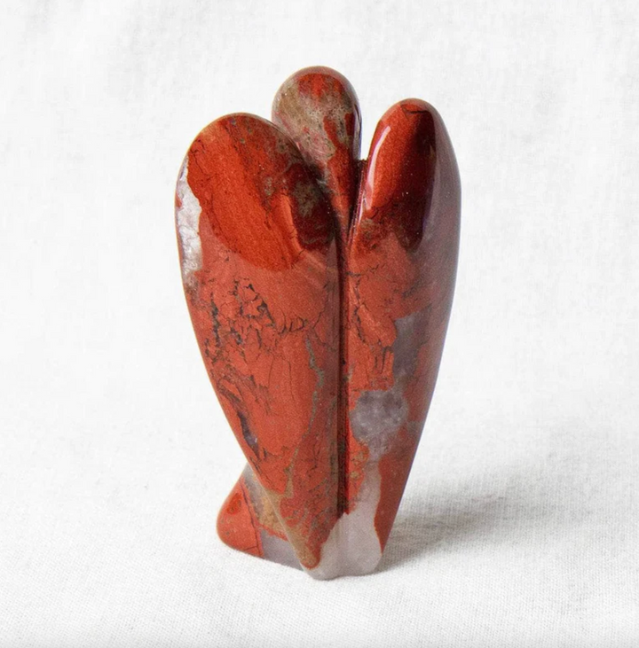 Statuetta di angelo custode in pietra naturale