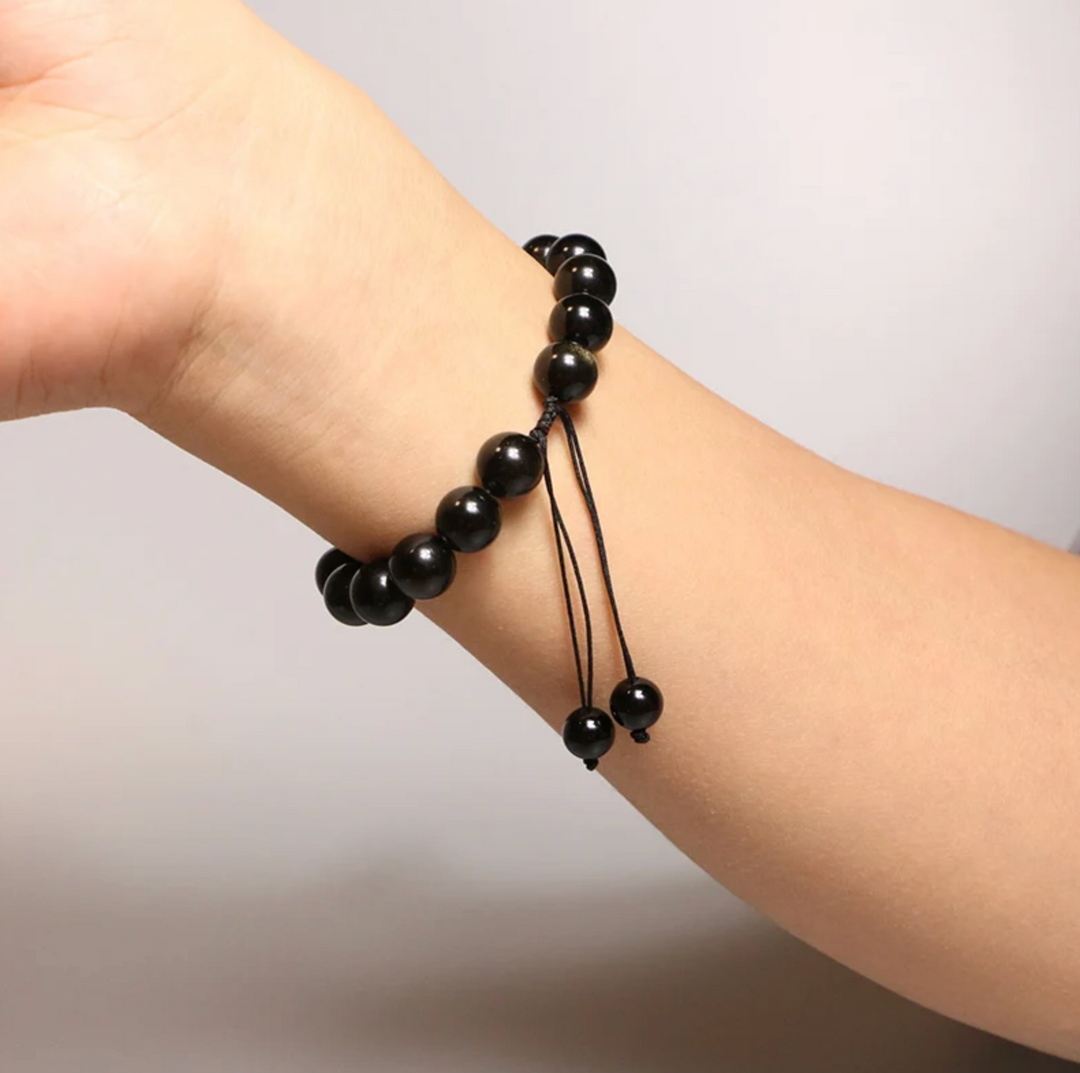 Braccialetto Mystio in ossidiana e rame.