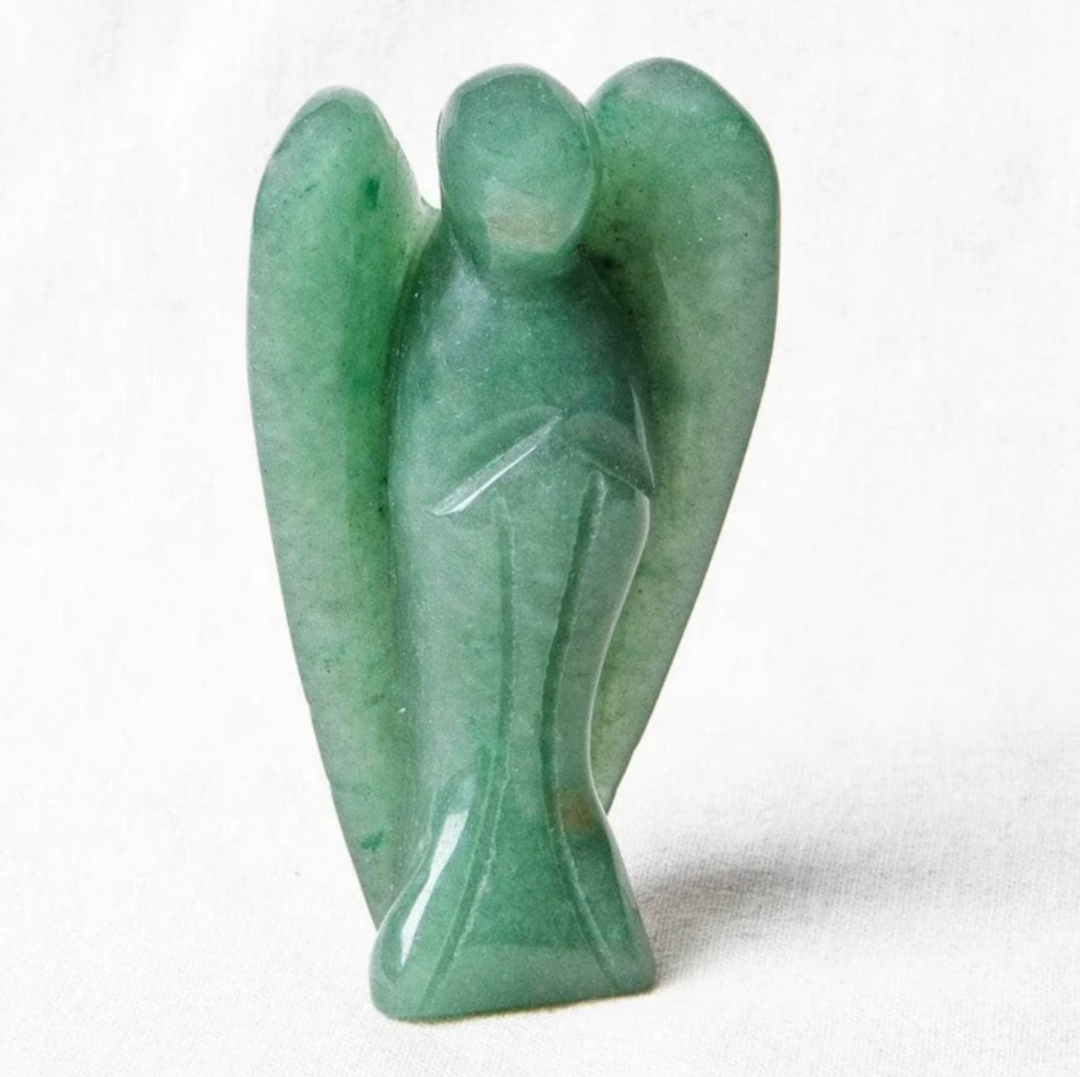 Statuetta di angelo custode in pietra naturale