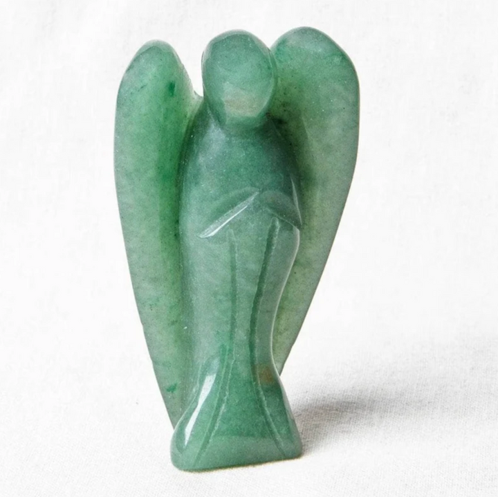 Statuetta di angelo custode in pietra naturale