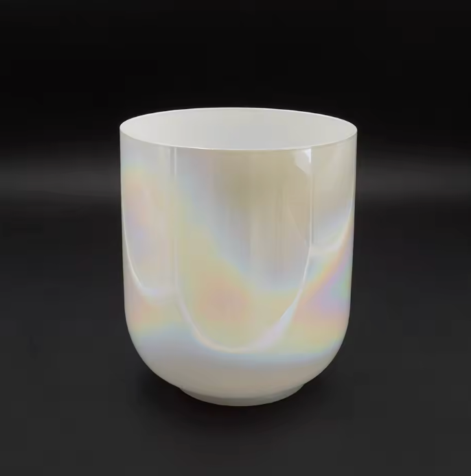 Campana tibetana in cristallo di quarzo "Chrome Aura"