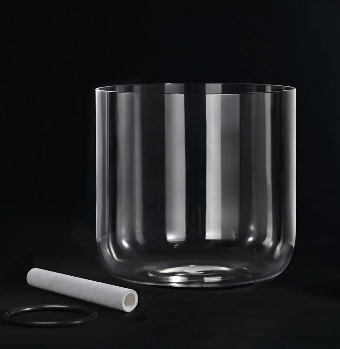 Campana tibetana in cristallo di quarzo "Chrome Aura"