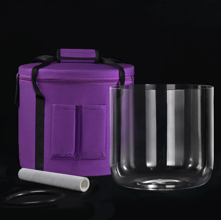 Campana tibetana in cristallo di quarzo "Chrome Aura"