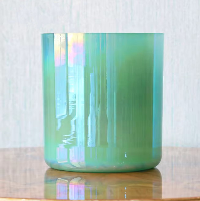 Campana tibetana in cristallo di quarzo "Chrome Aura"