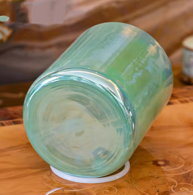 Campana tibetana in cristallo di quarzo "Chrome Aura"