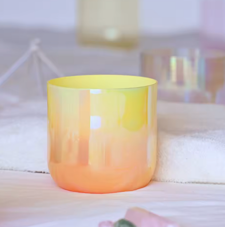 Campana tibetana in cristallo di quarzo "Chrome Aura"