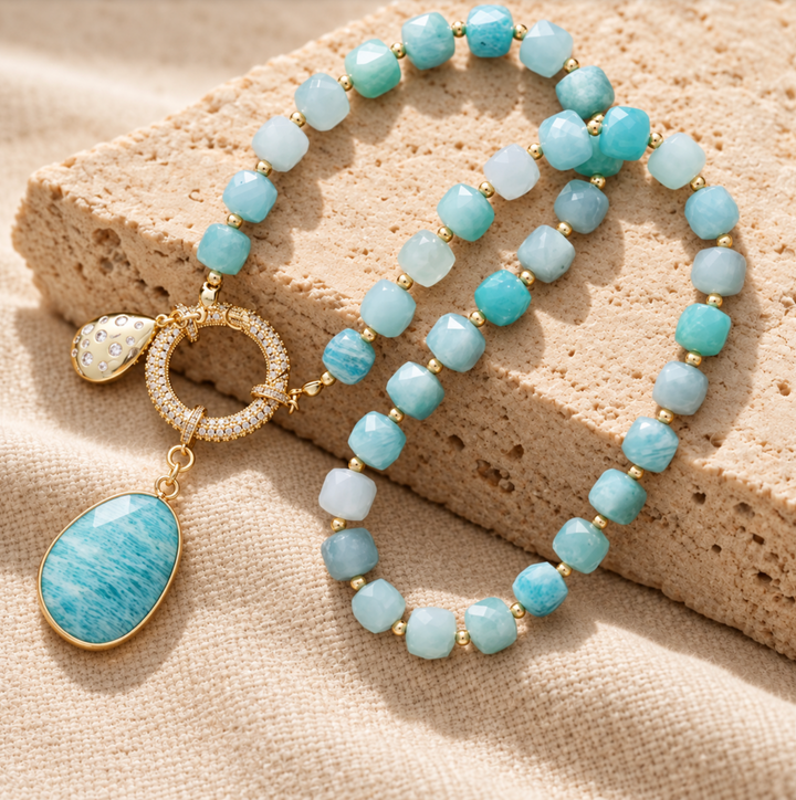 Celest Pearl – Collana di pietre preziose