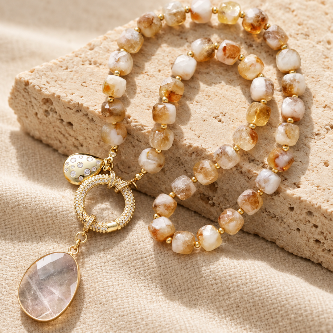 Celest Pearl – Collana di pietre preziose
