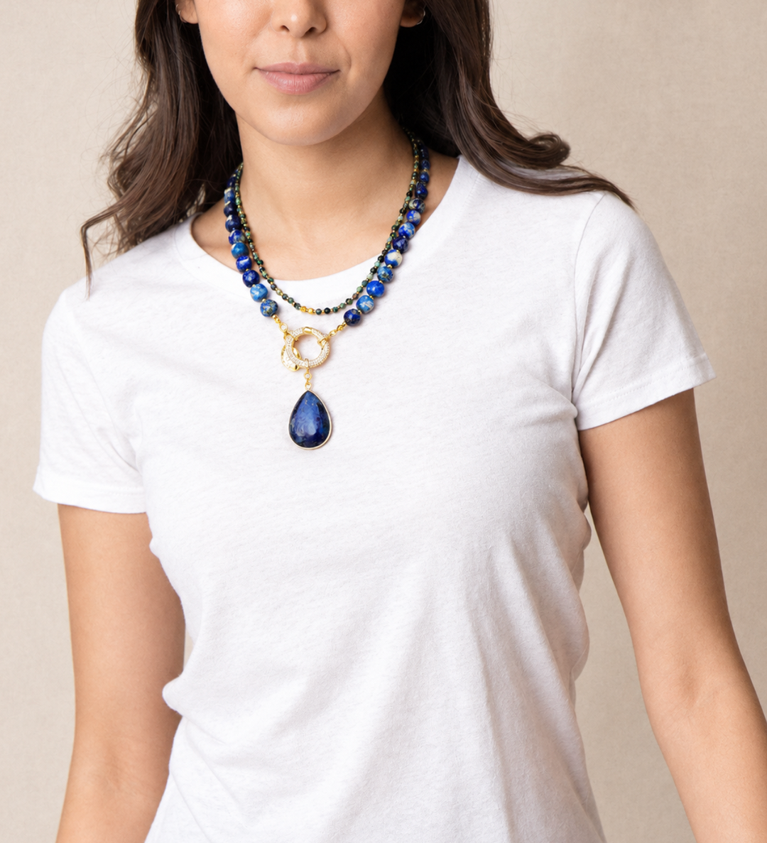 Celest Pearl – Collana di pietre preziose
