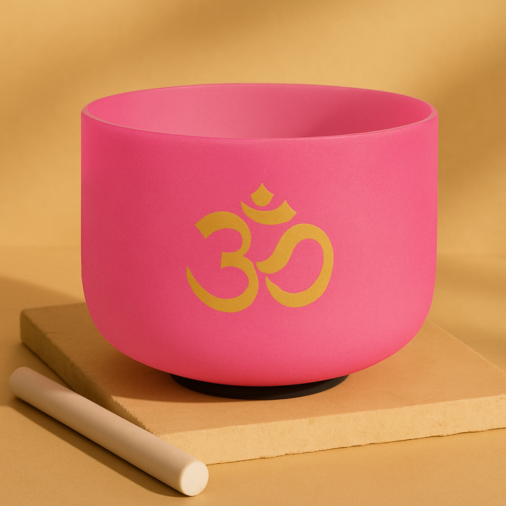 Campana di cristallo al quarzo "Pink OM"