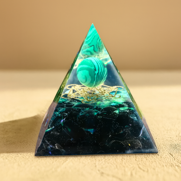 Piramide di Orgonite - Cerchio di Malachite