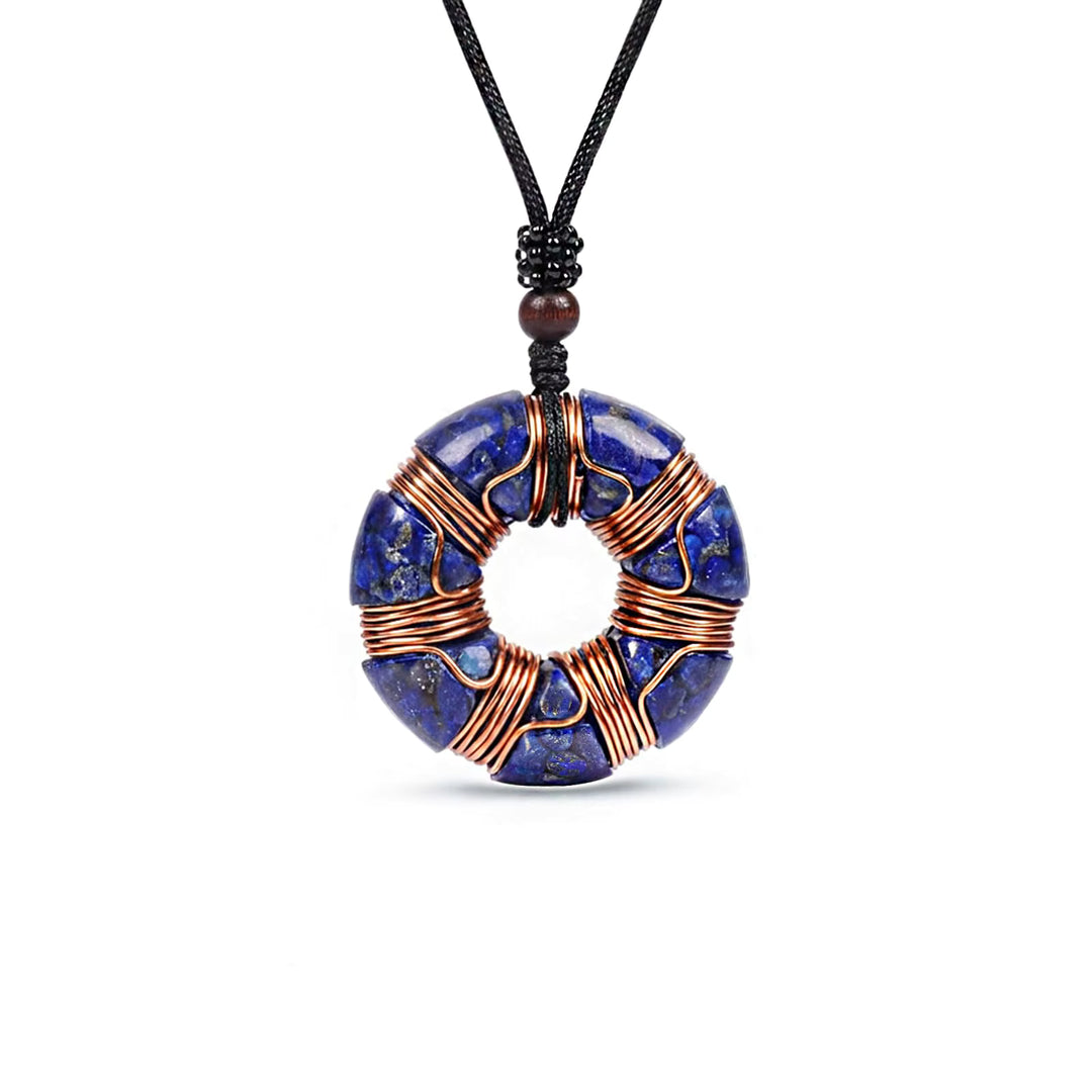 Collana con occhio di lapislazzuli e orgonite