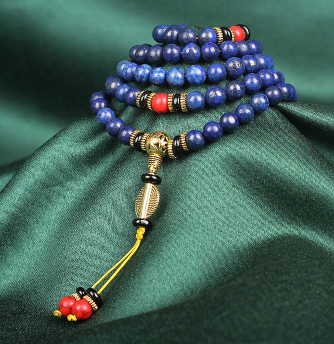 Collana di lapislazzuli tibetani