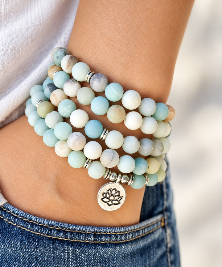 Collana Mala Armonia Amazzonite
