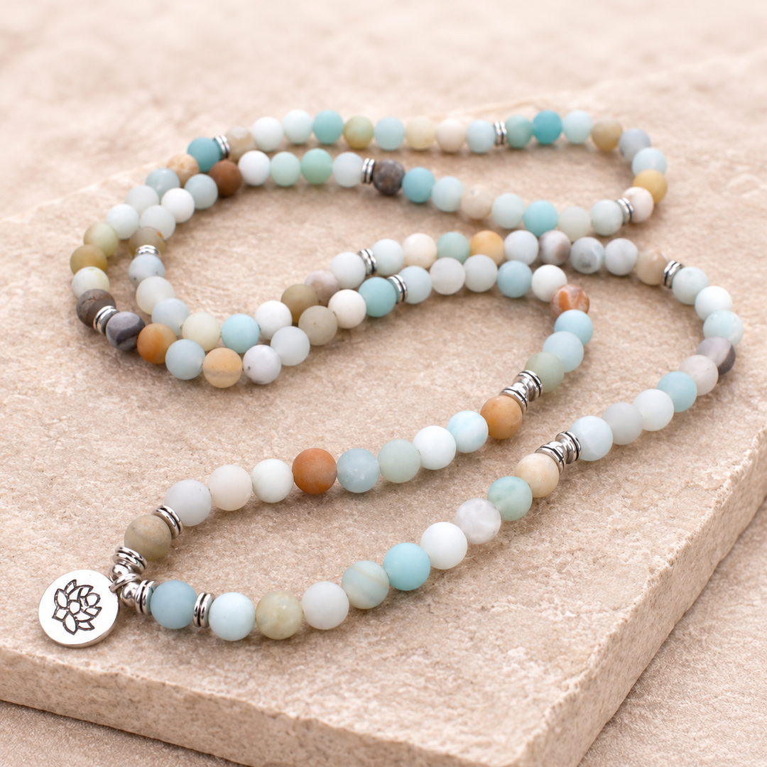 Collana Mala Armonia Amazzonite