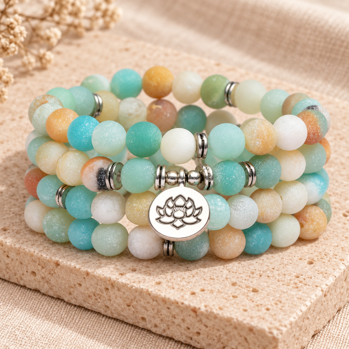 Collana Mala Armonia Amazzonite