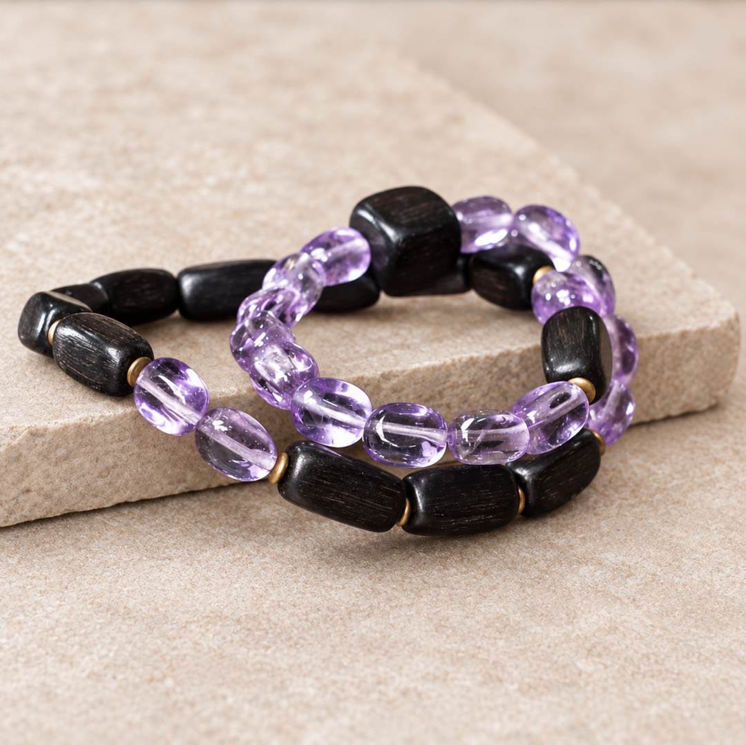Amethyst Spirit Ebenholz Armband