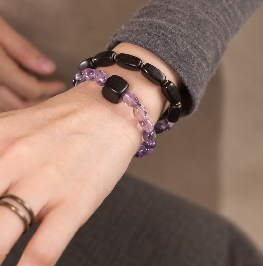 Amethyst Spirit Ebenholz Armband