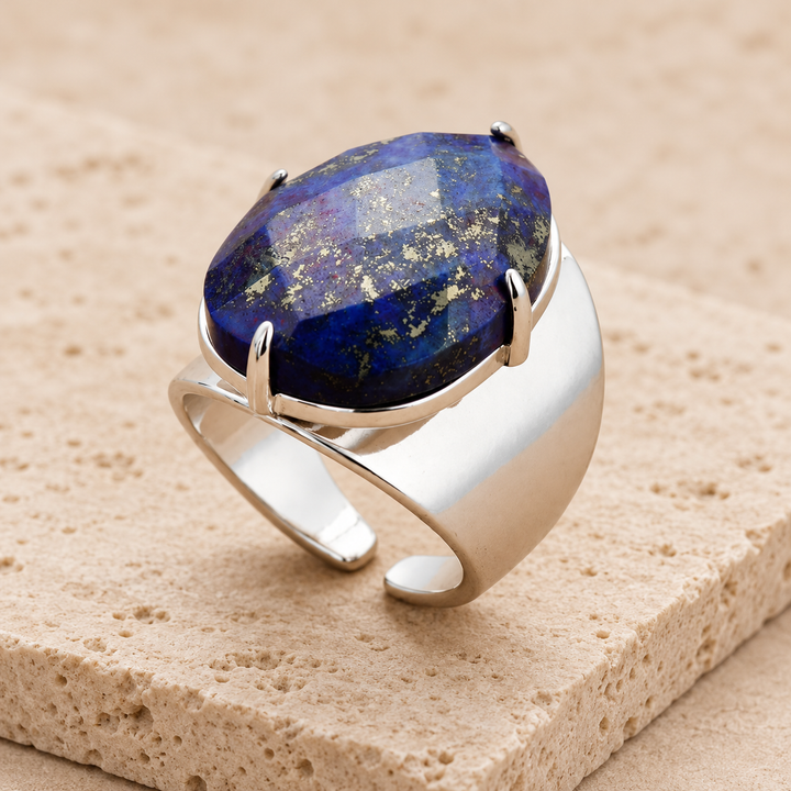 Anello in lapislazzuli blu