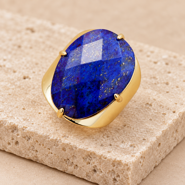 Anello in lapislazzuli blu